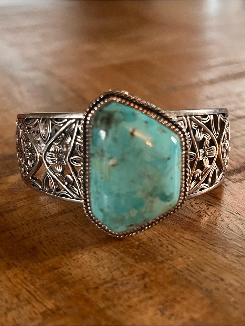 Vintage Barse Sterling Silver Turquoise Cuff Bracelet